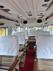 luxury tempo traveller seats