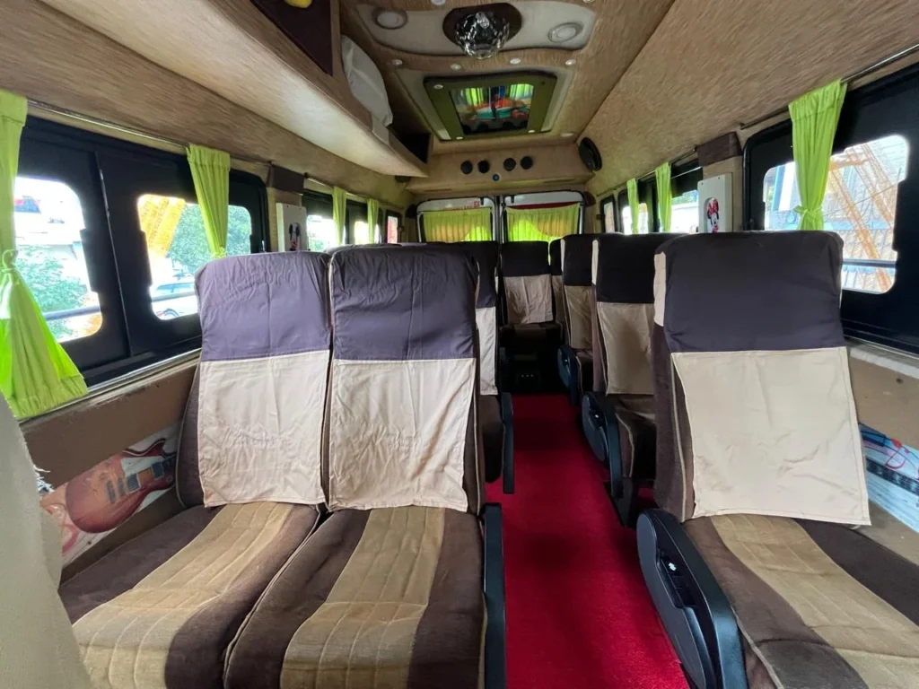 features of 12 seater tempo traveller for rent in bangalore