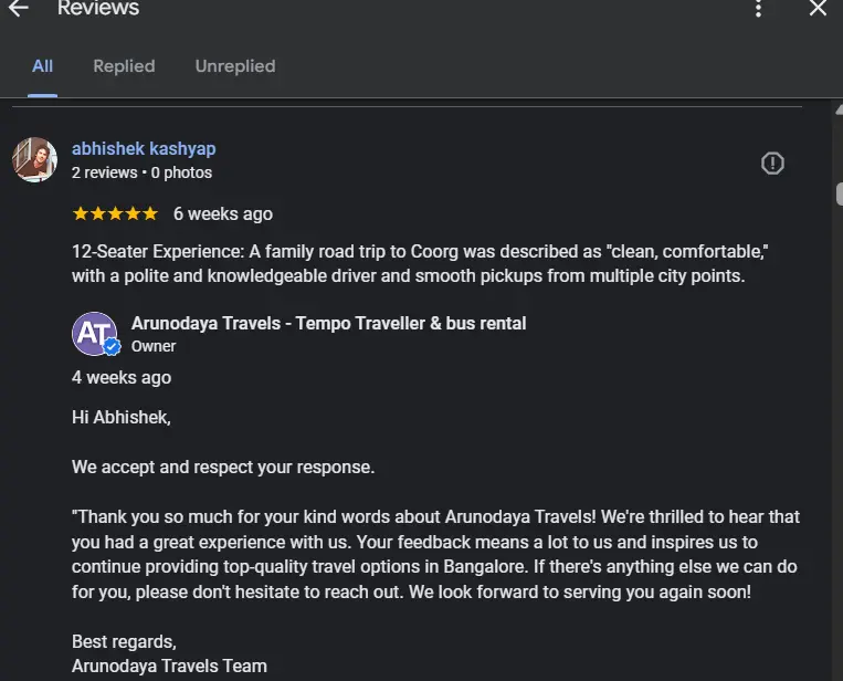 tempo traveller for rent bangalore reviews