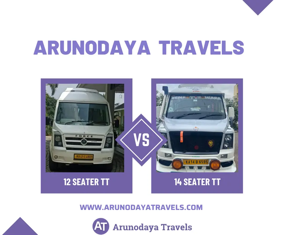 12 Seater vs 14 Seater Tempo Traveller