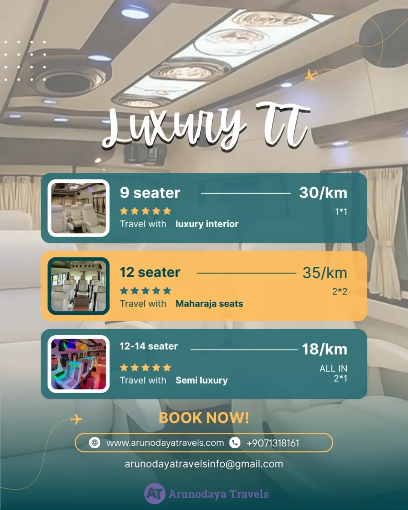 Cost of Luxury Tempo Traveller in Bangalore
