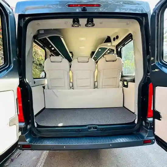 Luggage space in force Urbania 17 seater rental Bangalore