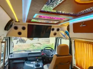 Tempo traveller interior with TV & AC