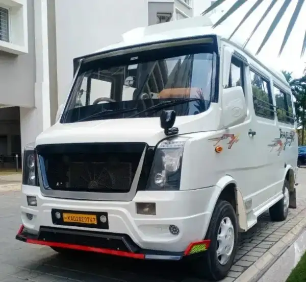 book 10 Seater Tempo Traveller on Rent in Bangalore with luxury feature