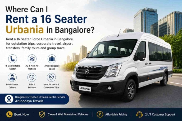 Where Can I Rent a 16 Seater Urbania in Bangalore?